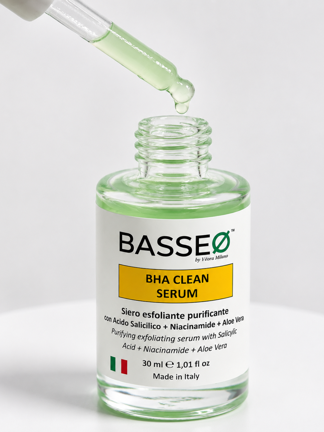 BHA CLEAN SERUM - Siero Esfoliante Purificante con Acido Salicilico, Niacinamide e Aloe Vera 30 ml