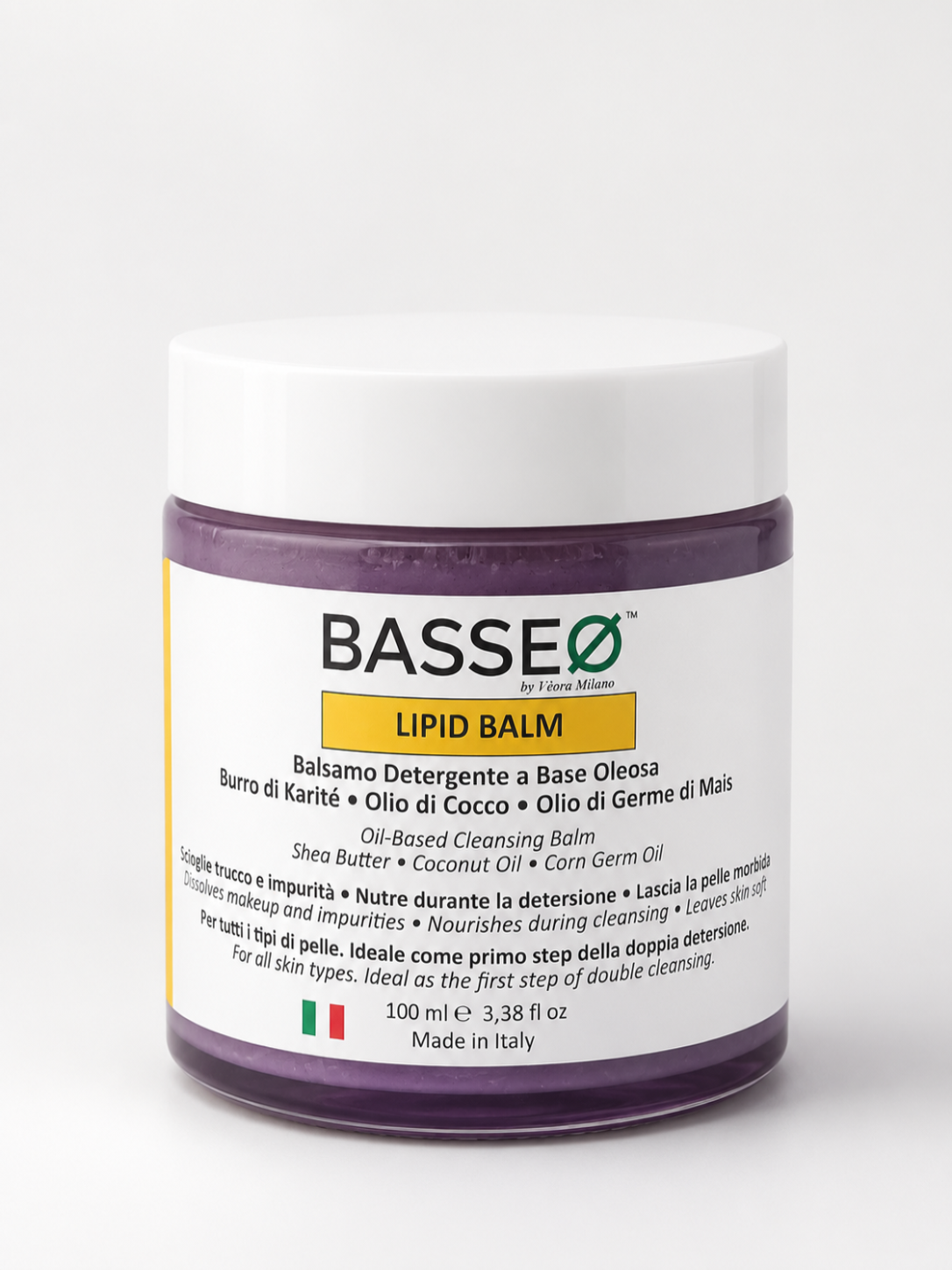 LIPID BALM - Balsamo Detergente a Base Oleosa con Burro di Karité, Olio di Cocco e Olio di Germe di Mais 100 ml