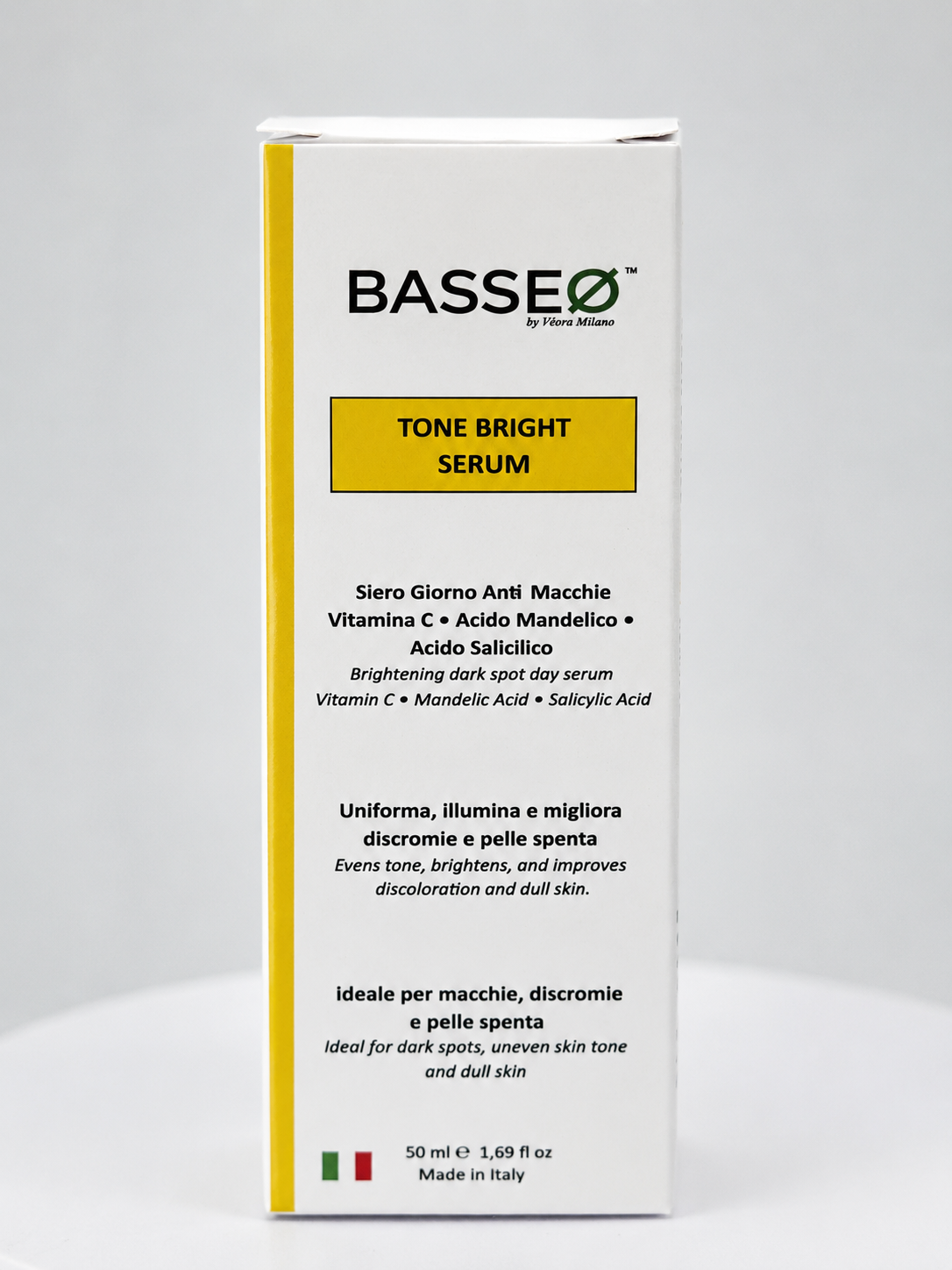 TONE BRIGHT SERUM - Siero Giorno Anti-Macchie con Vitamina C, Acido Mandelico e Acido Salicilico 50 ml