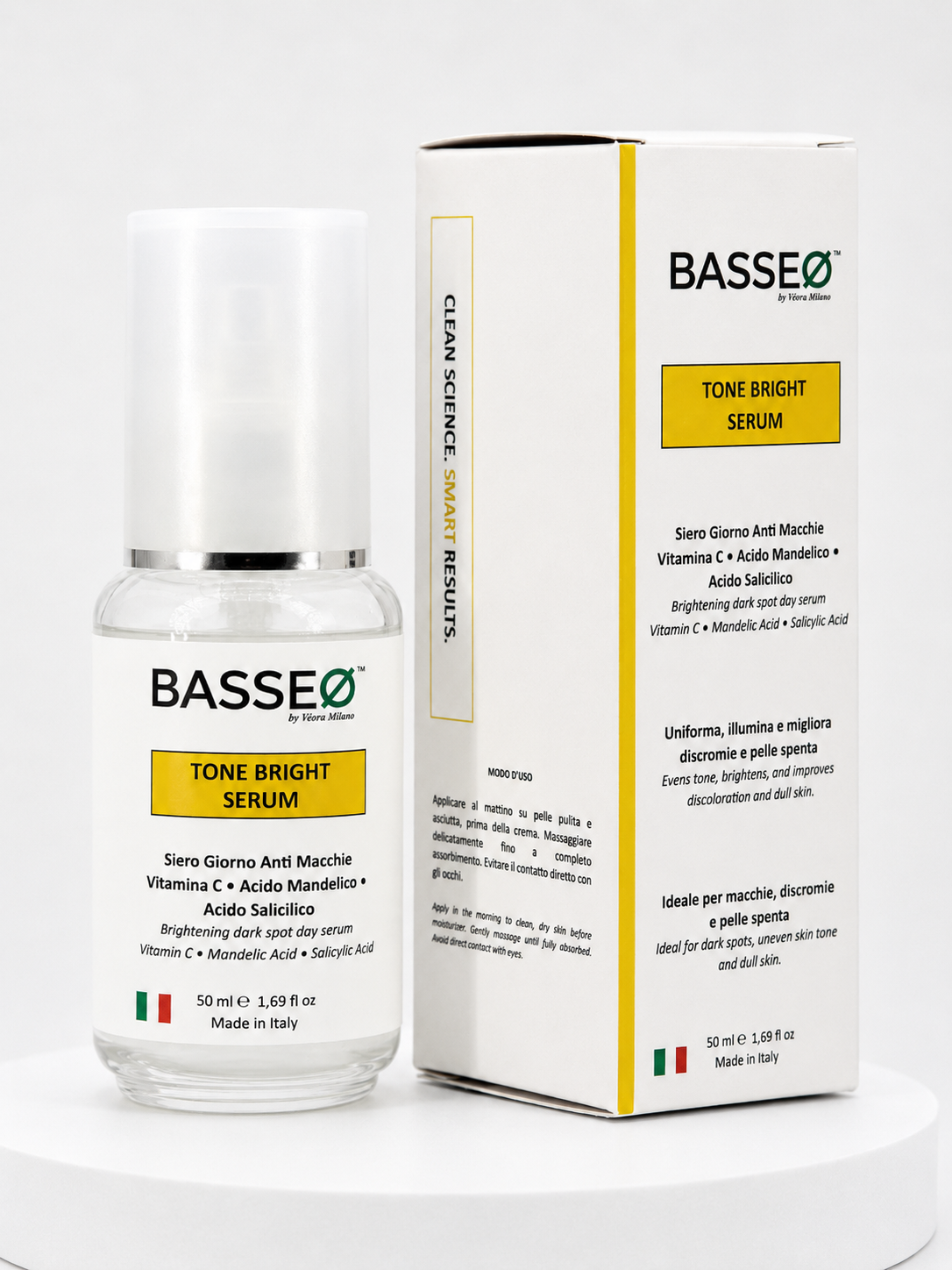 TONE BRIGHT SERUM - Siero Giorno Anti-Macchie con Vitamina C, Acido Mandelico e Acido Salicilico 50 ml